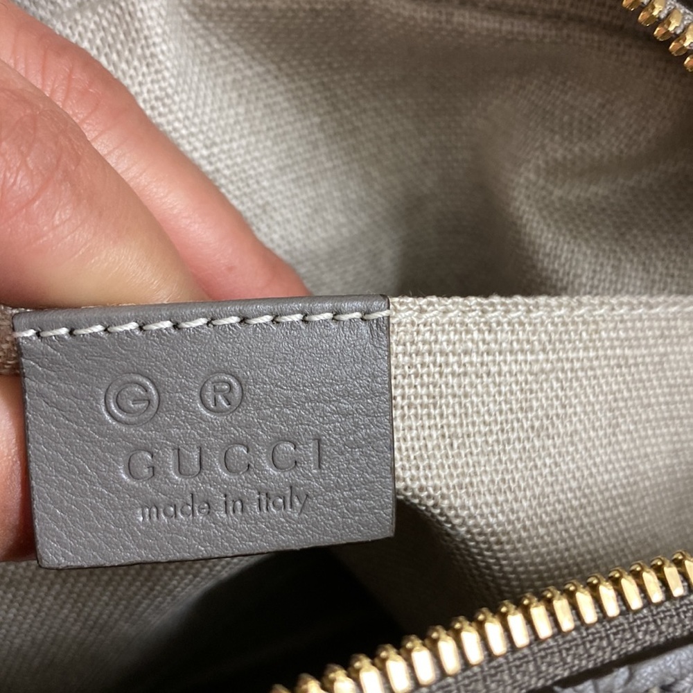 Brand New GUCCI Microguccissima Mini Bree Messenger Bag Grey - Picture 10 of 16